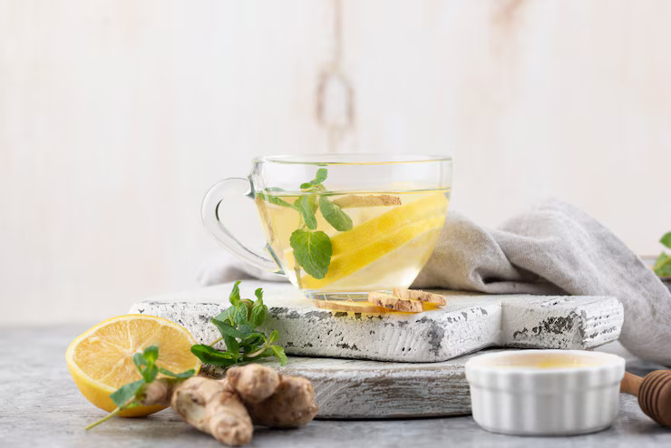 Green Tea with Lemon and Ginger